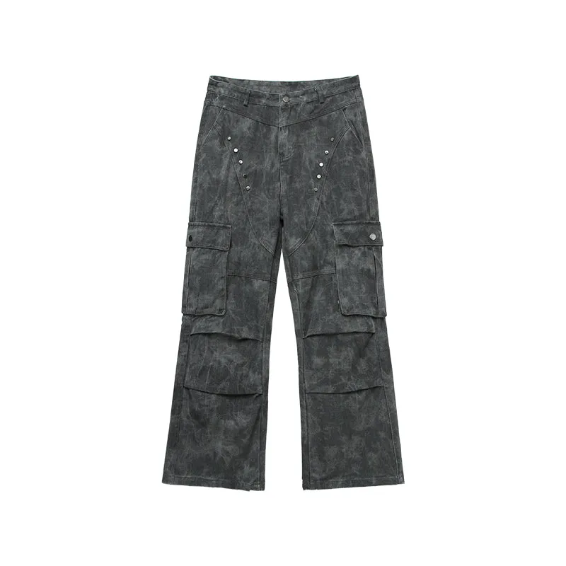 【24s Nov.】Pleated Rivet Vibe Pocket Cargo Jeans