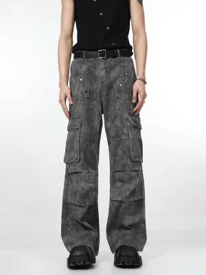 【24s Nov.】Pleated Rivet Vibe Pocket Cargo Jeans