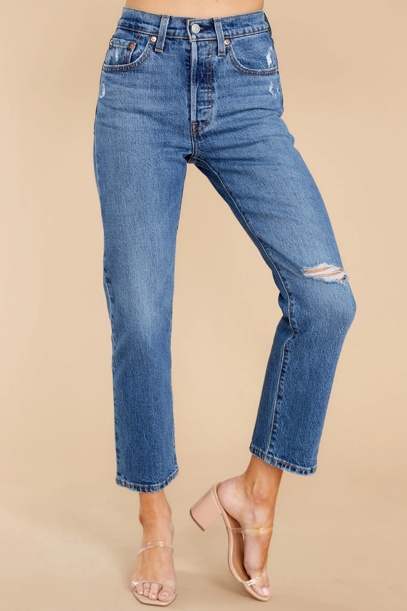 501® Original Cropped Jeans In Salsa Middle