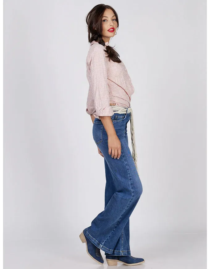 Ada Vintage Blue Denim Flares