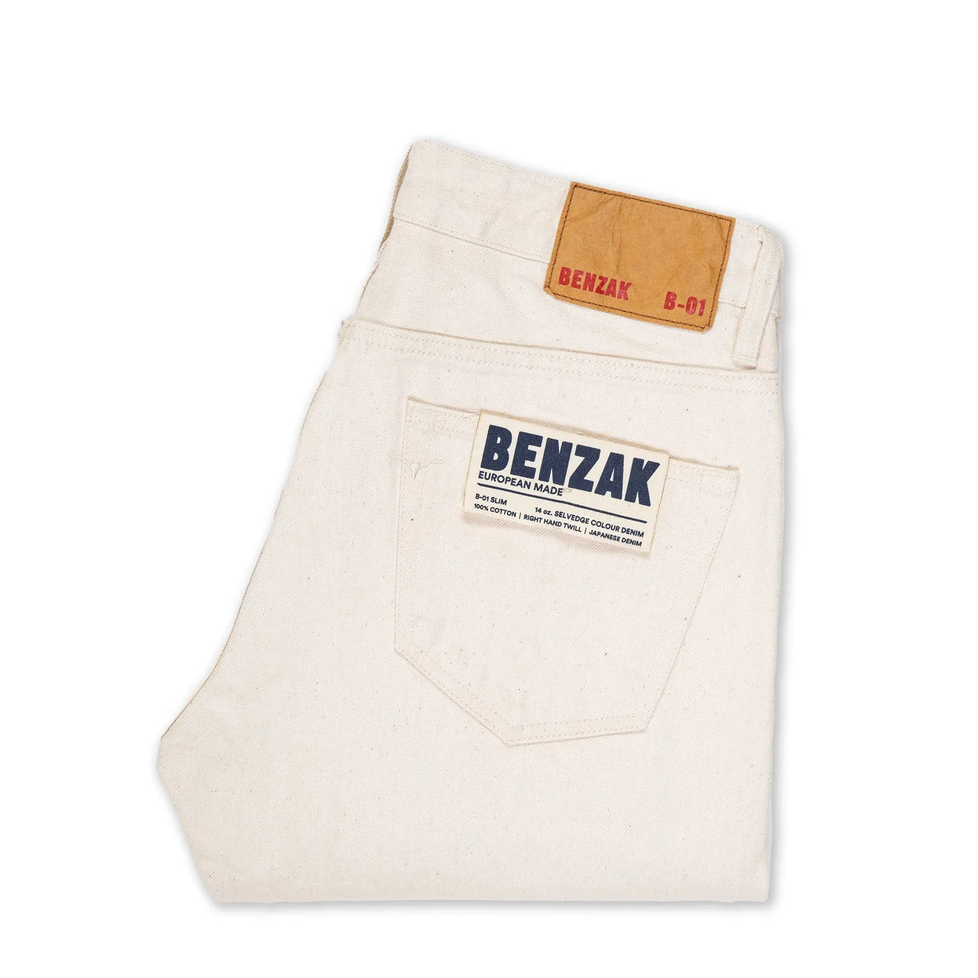 Benzak Denim Developers - B-01 SLIM - 14 oz. Rinsed Ecru Selvedge