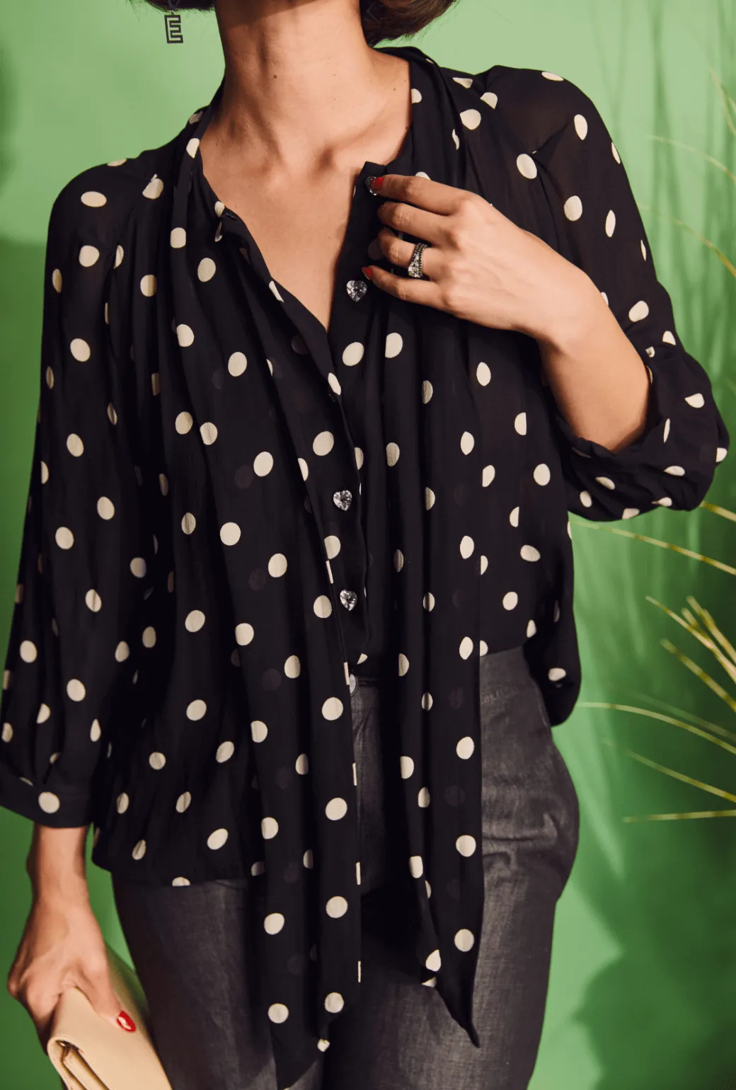 Big Bow Blouse - Polkadots