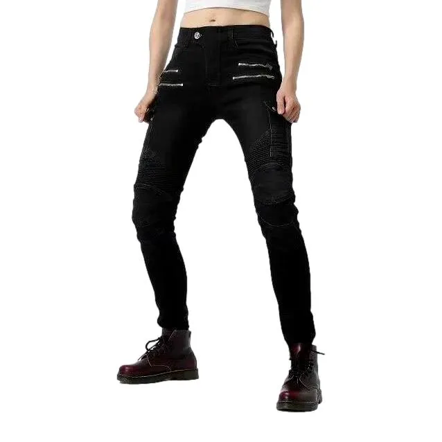 Biker protective jeans for women