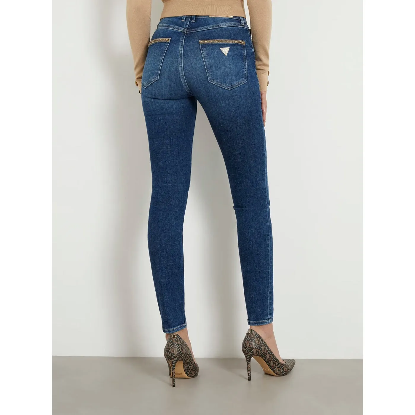 Blue High Rise Skinny Jeans