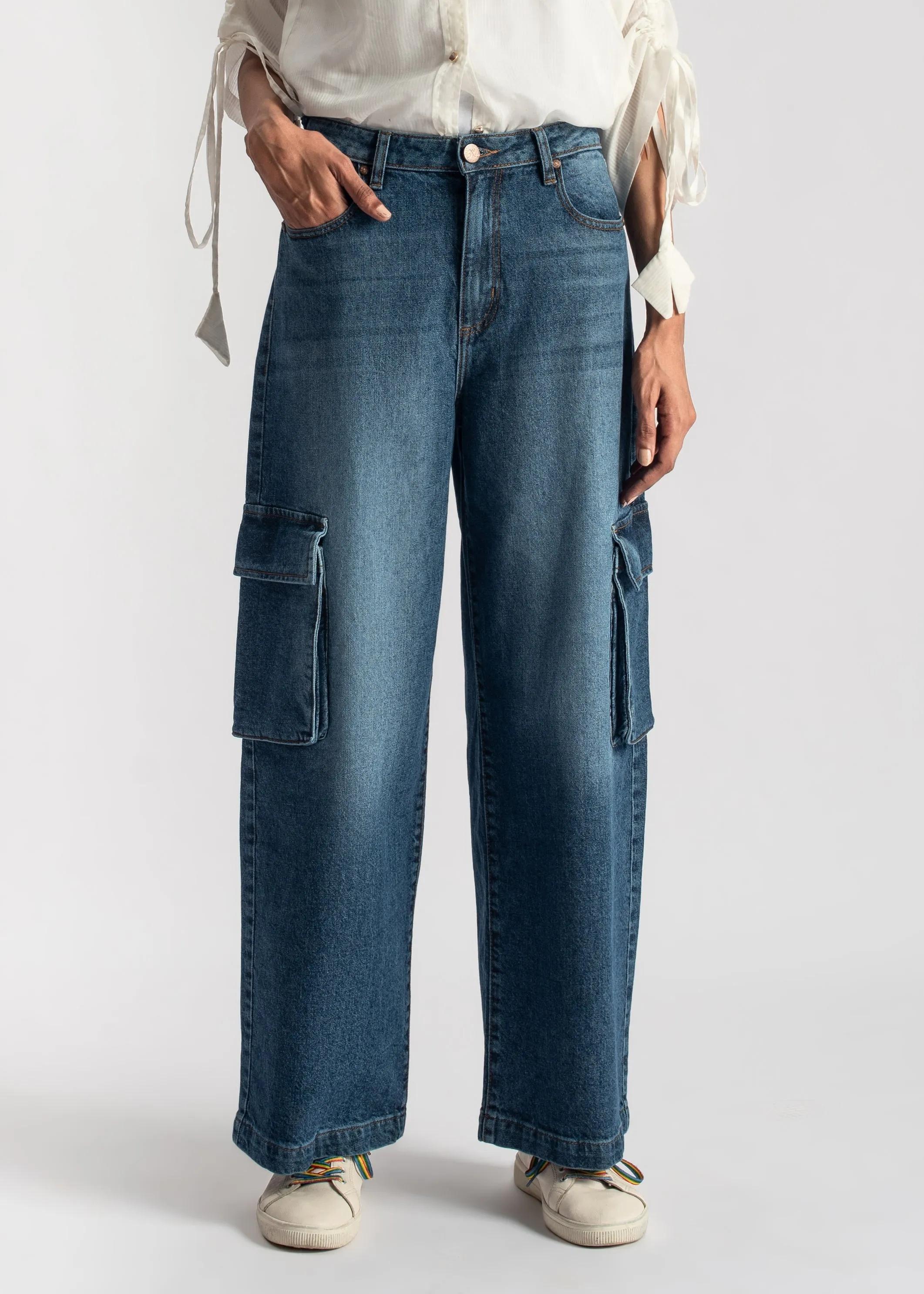 Blue Skater 2 Pocket Cargo Jeans