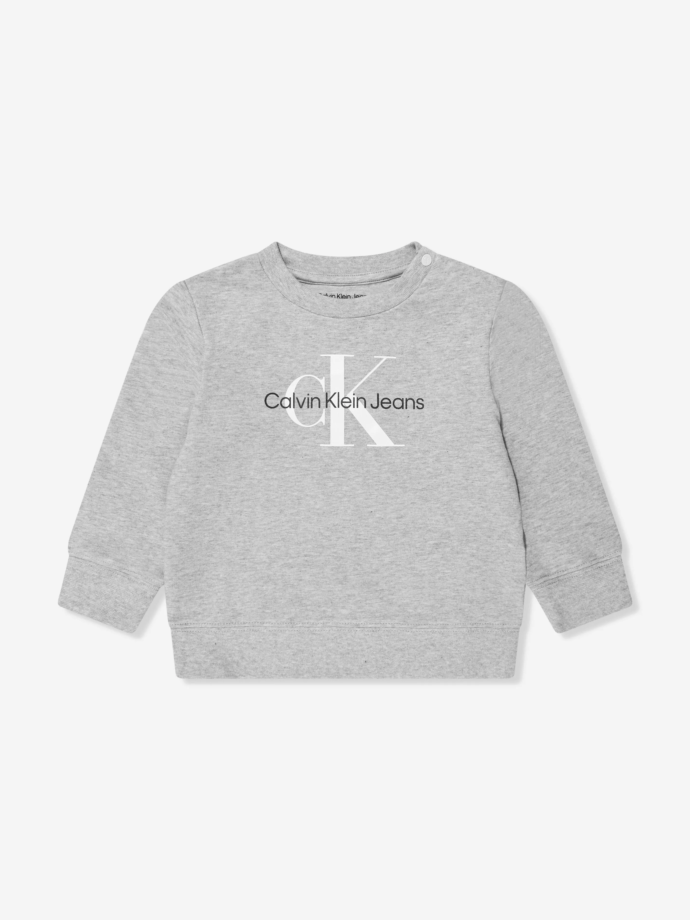 Calvin Klein Baby Monogram 3 Piece Gift Set in Grey