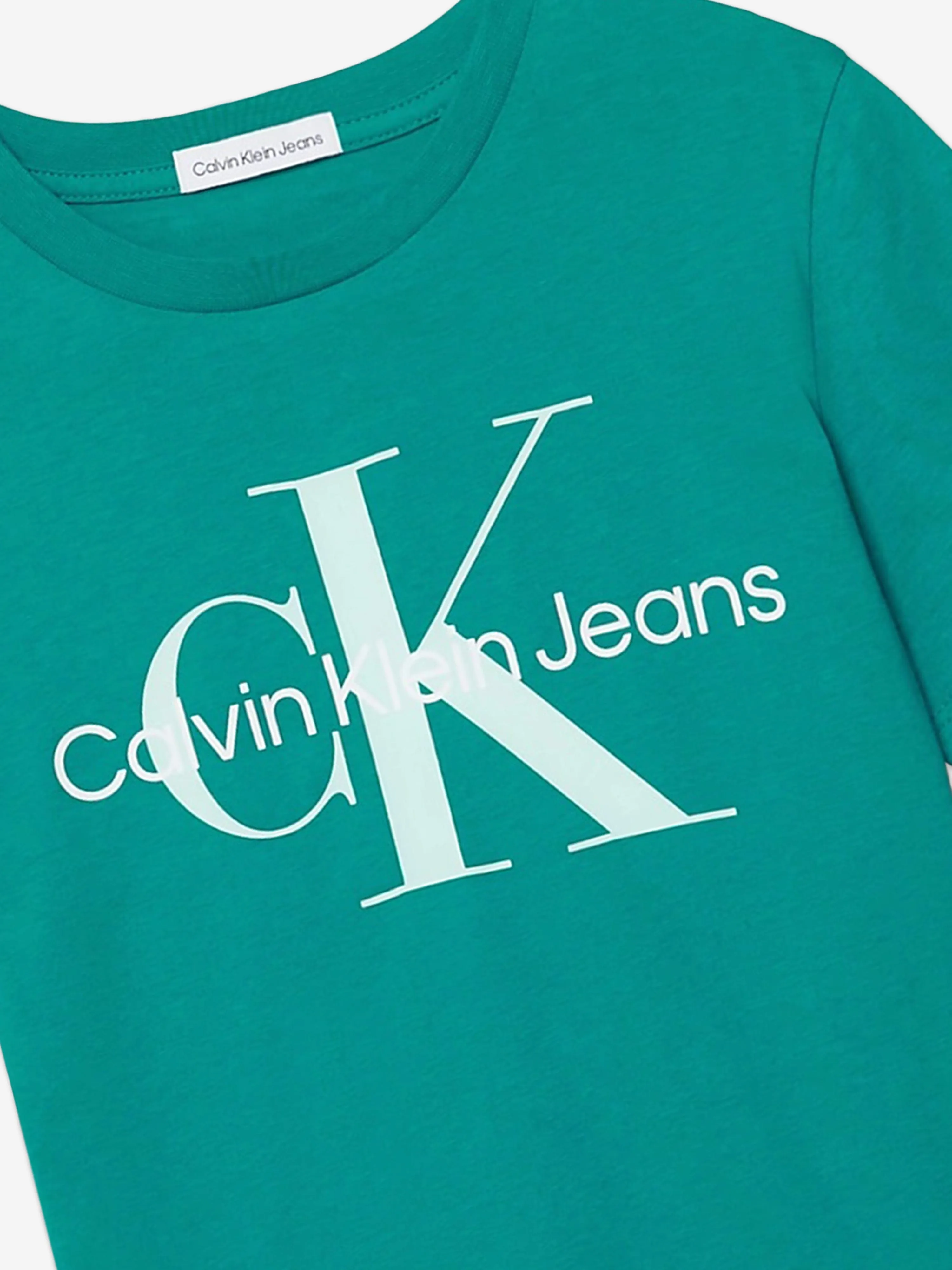 Calvin Klein Kids CK Monogram T-Shirt in Green