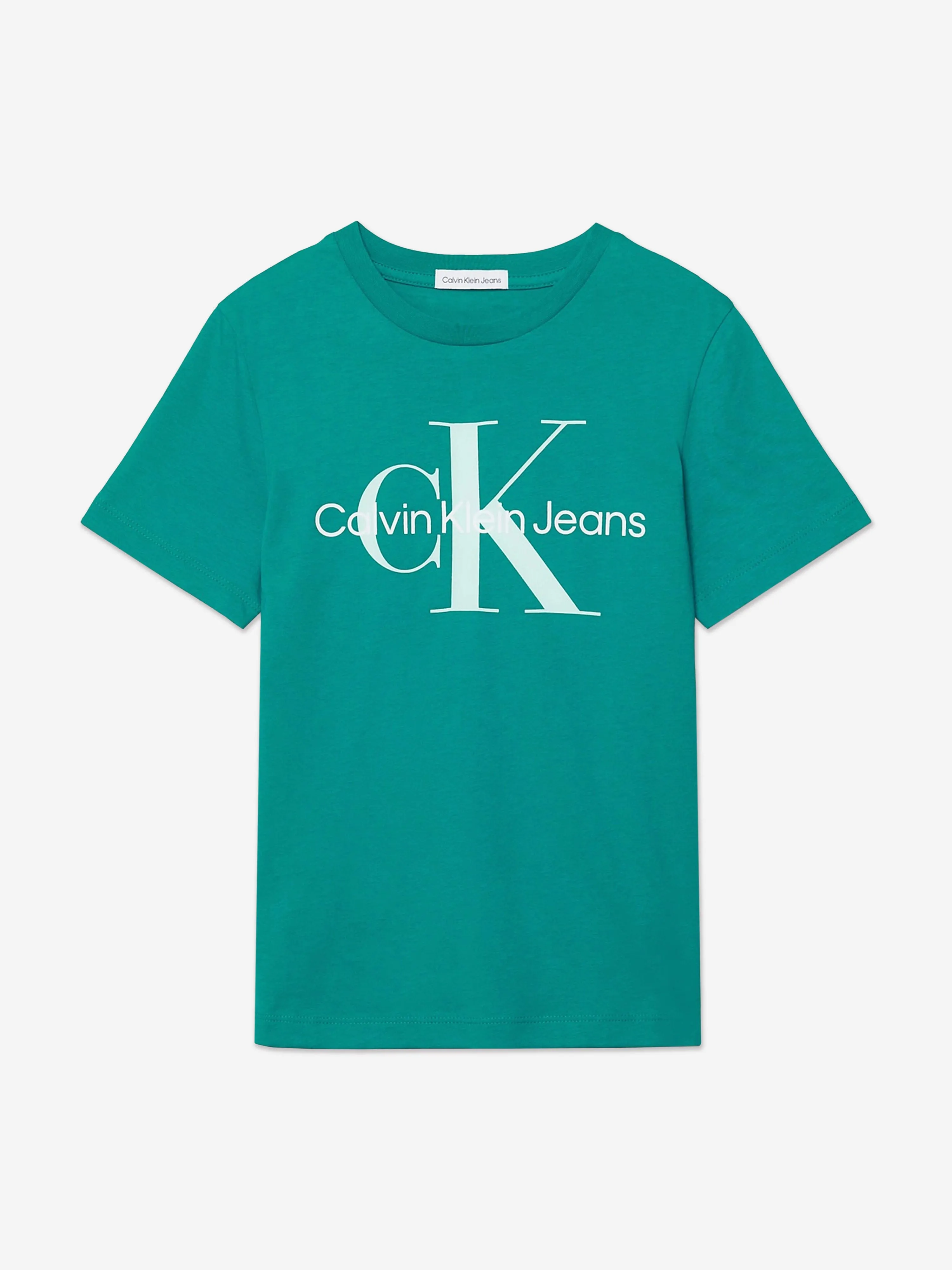 Calvin Klein Kids CK Monogram T-Shirt in Green