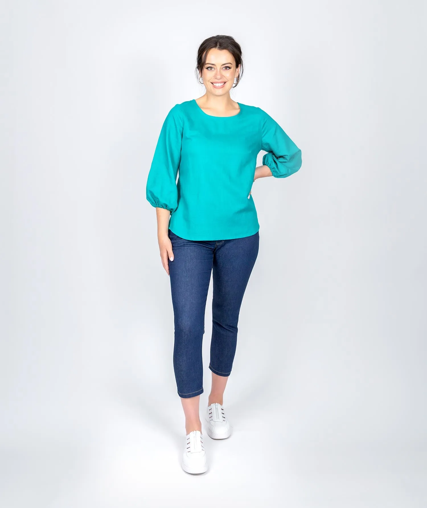 Carisa Linen Top - Jade