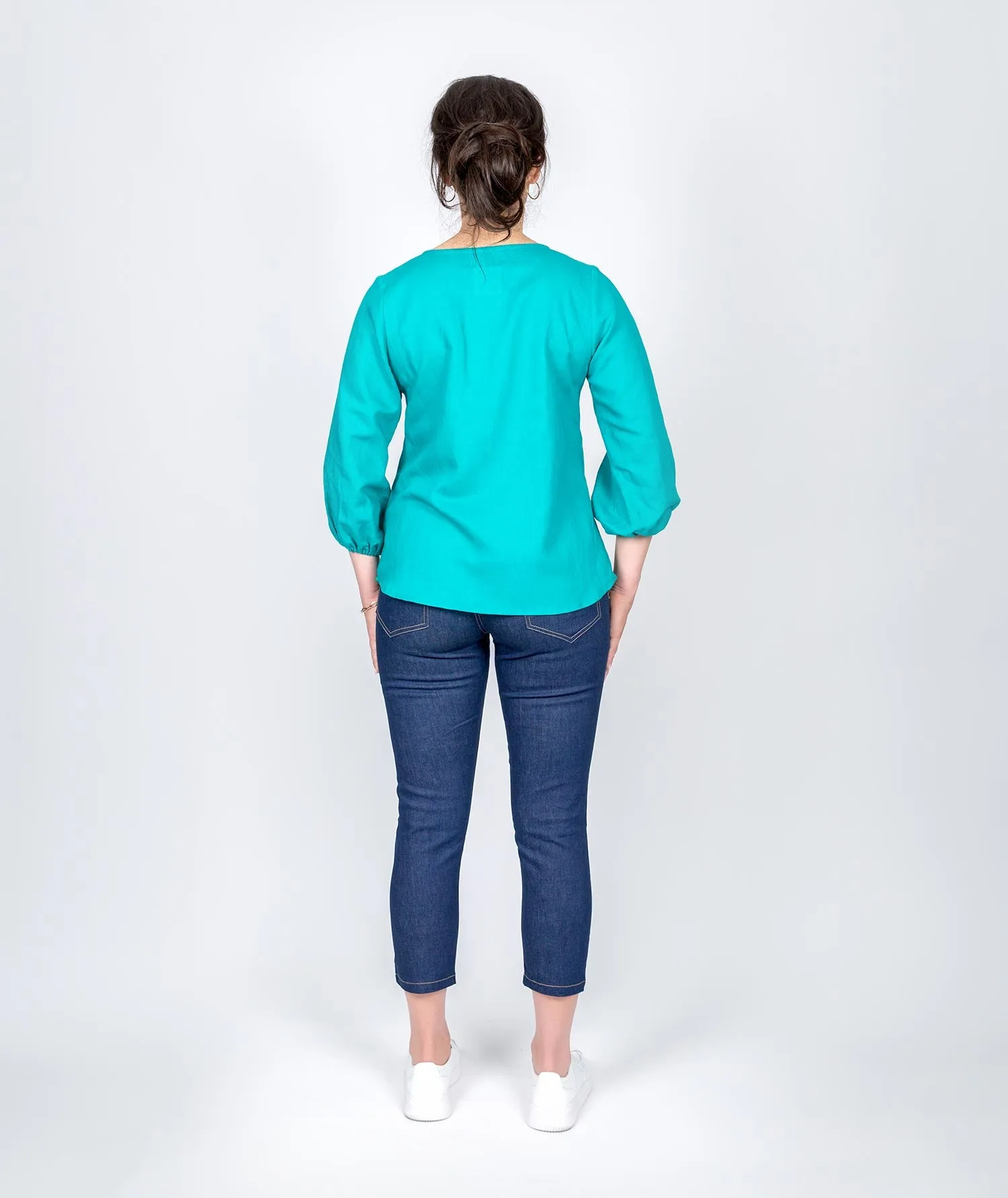 Carisa Linen Top - Jade