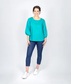 Carisa Linen Top - Jade