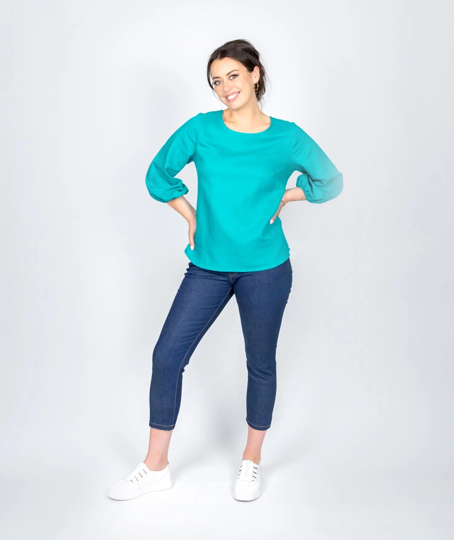 Carisa Linen Top - Jade