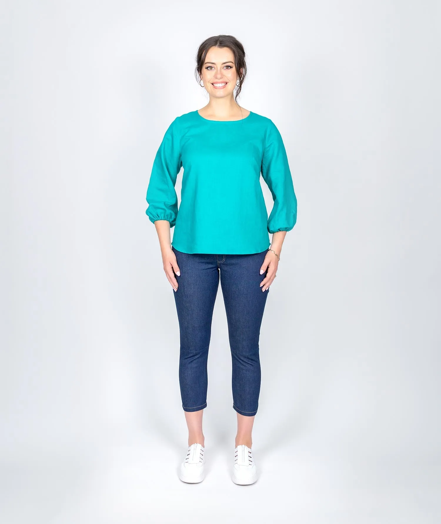 Carisa Linen Top - Jade