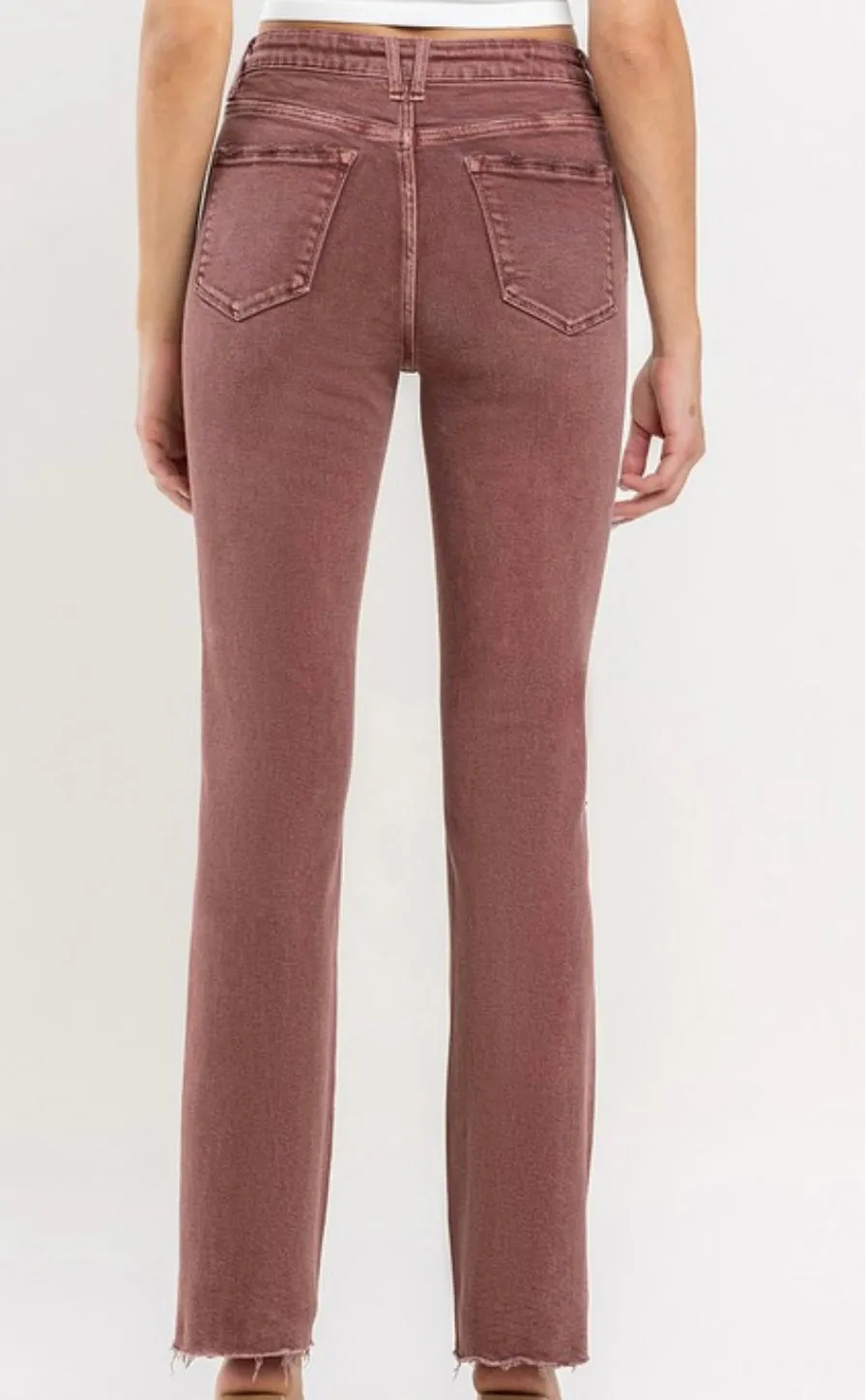 Colored Stretch Denim-Wine