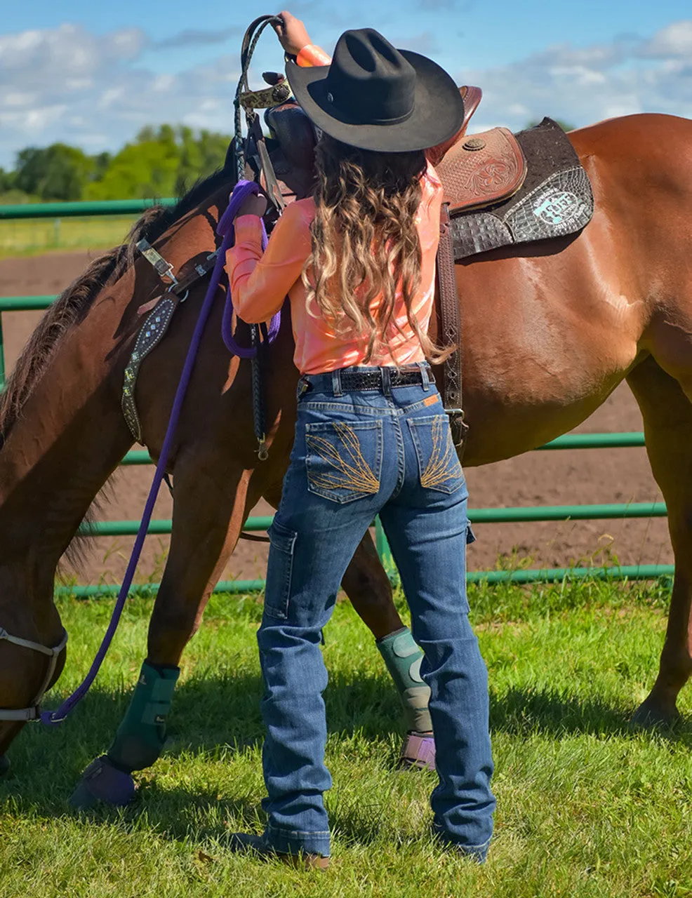 Cowgirl Tuff Raising The Bar - High Waist - Medium Wash