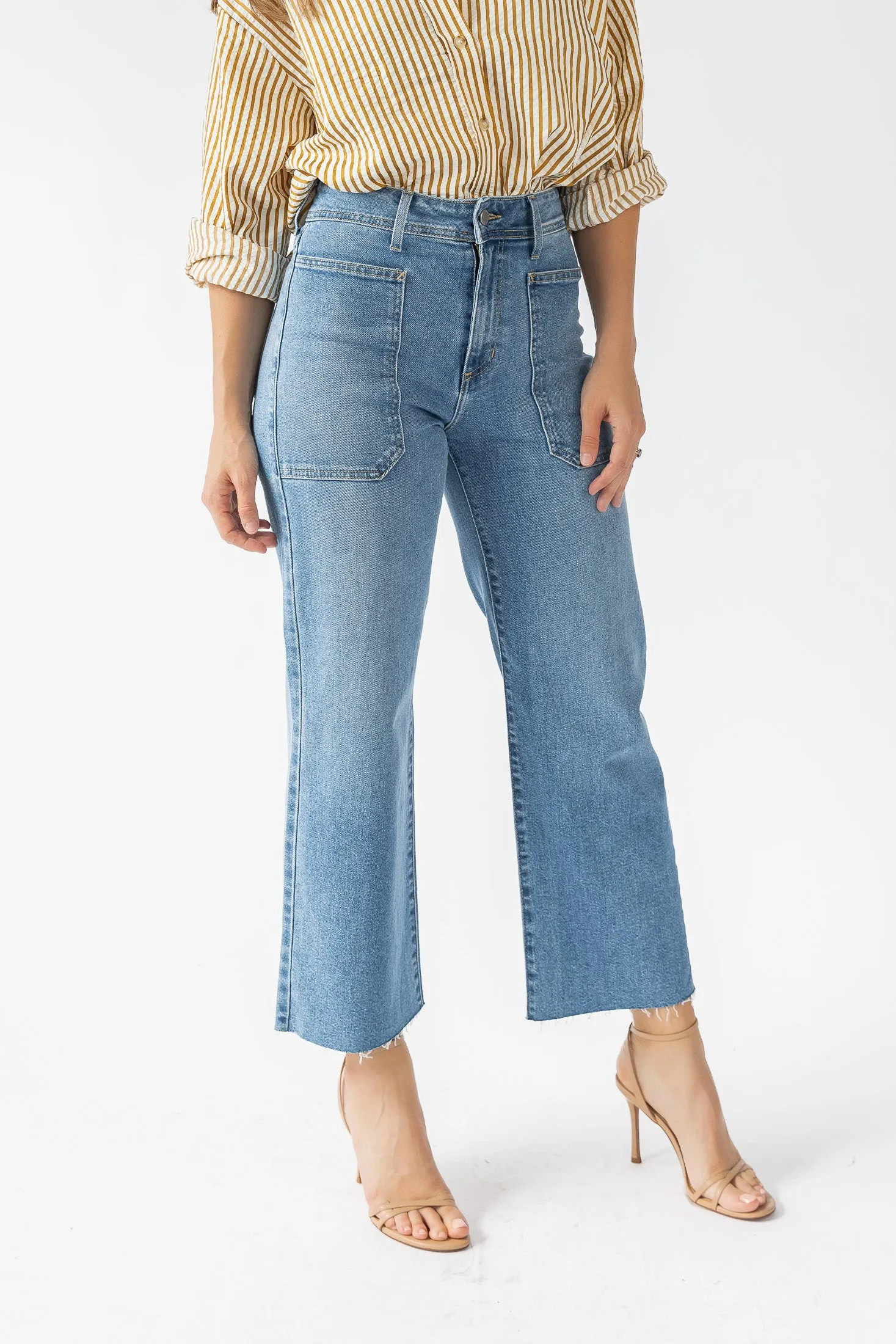 Dream Desire Medium Wash Utility Jeans - Final Sale