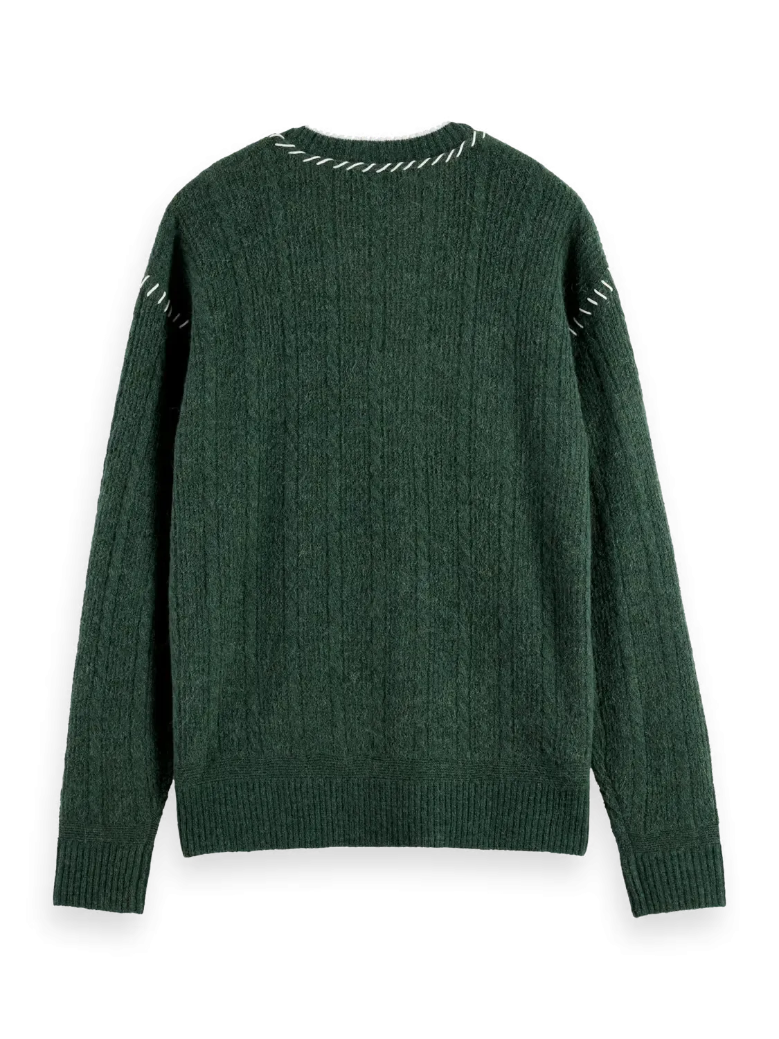 Drop Shoulder Alpaca Cardigan (Green) - 178824WI24301