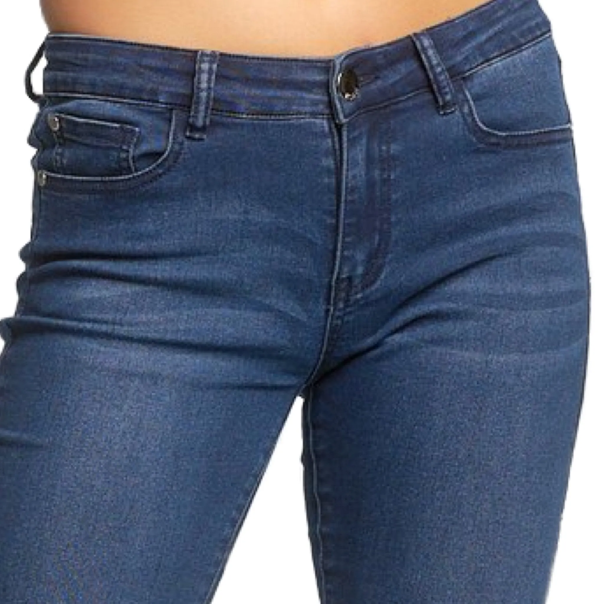 Emile Jean Mid Rise Skinny - Dark Denim.