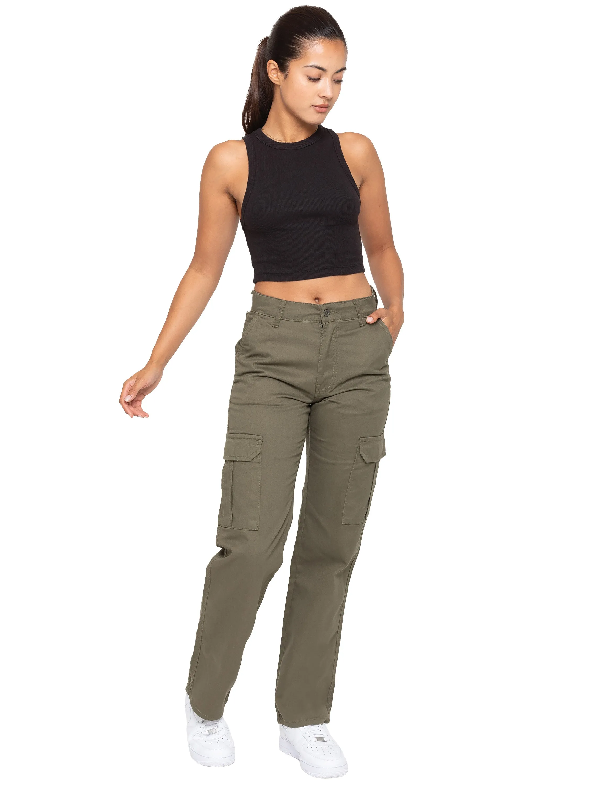 Enzo |  Womens Cargo Denim Jeans