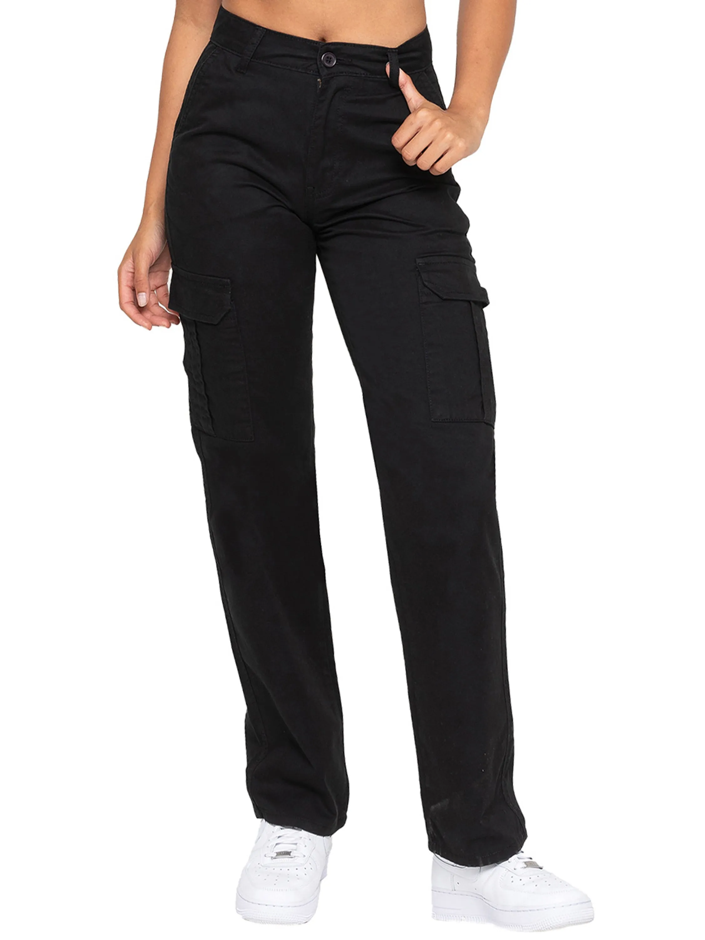 Enzo |  Womens Cargo Denim Jeans