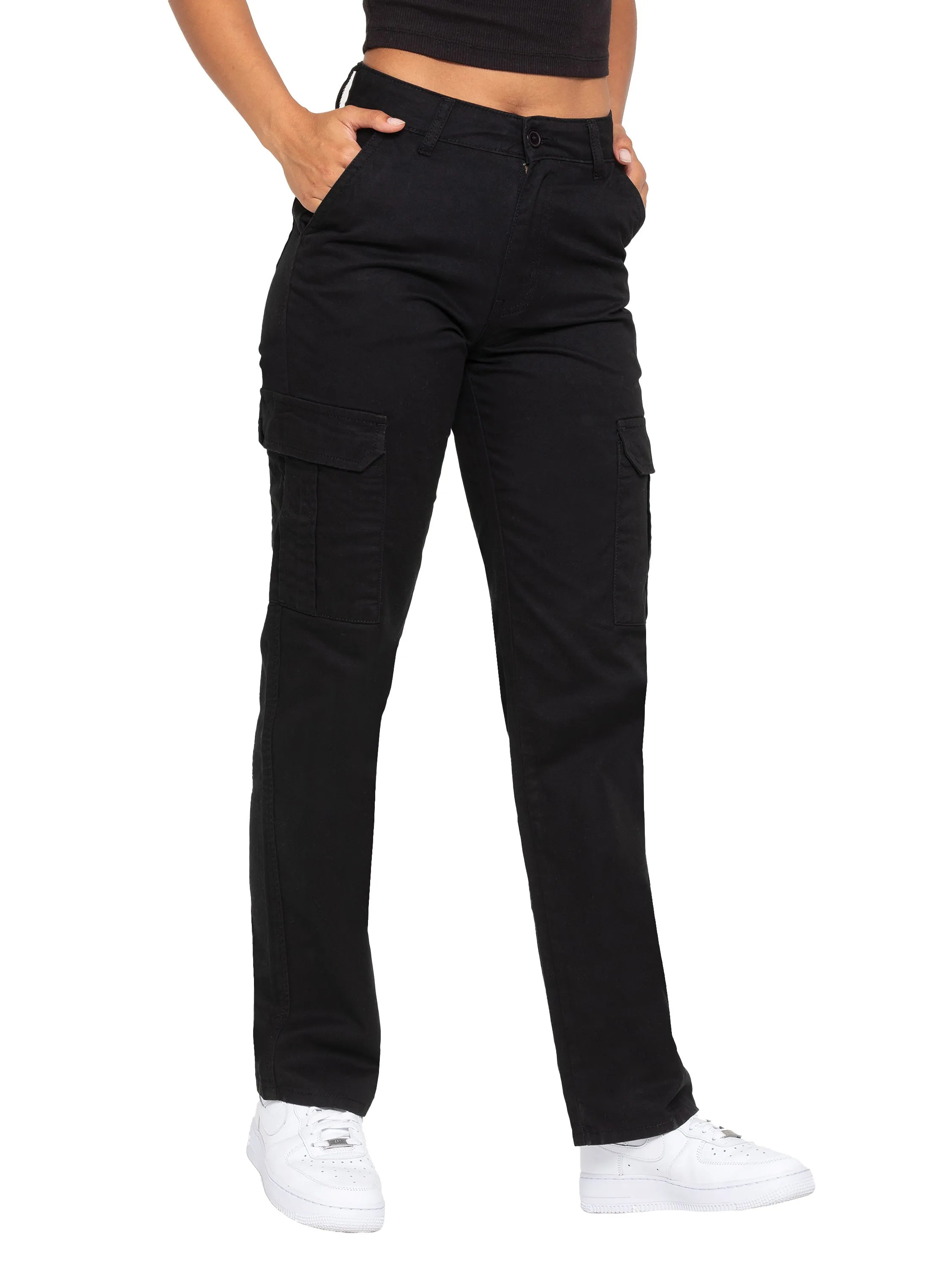 Enzo |  Womens Cargo Denim Jeans