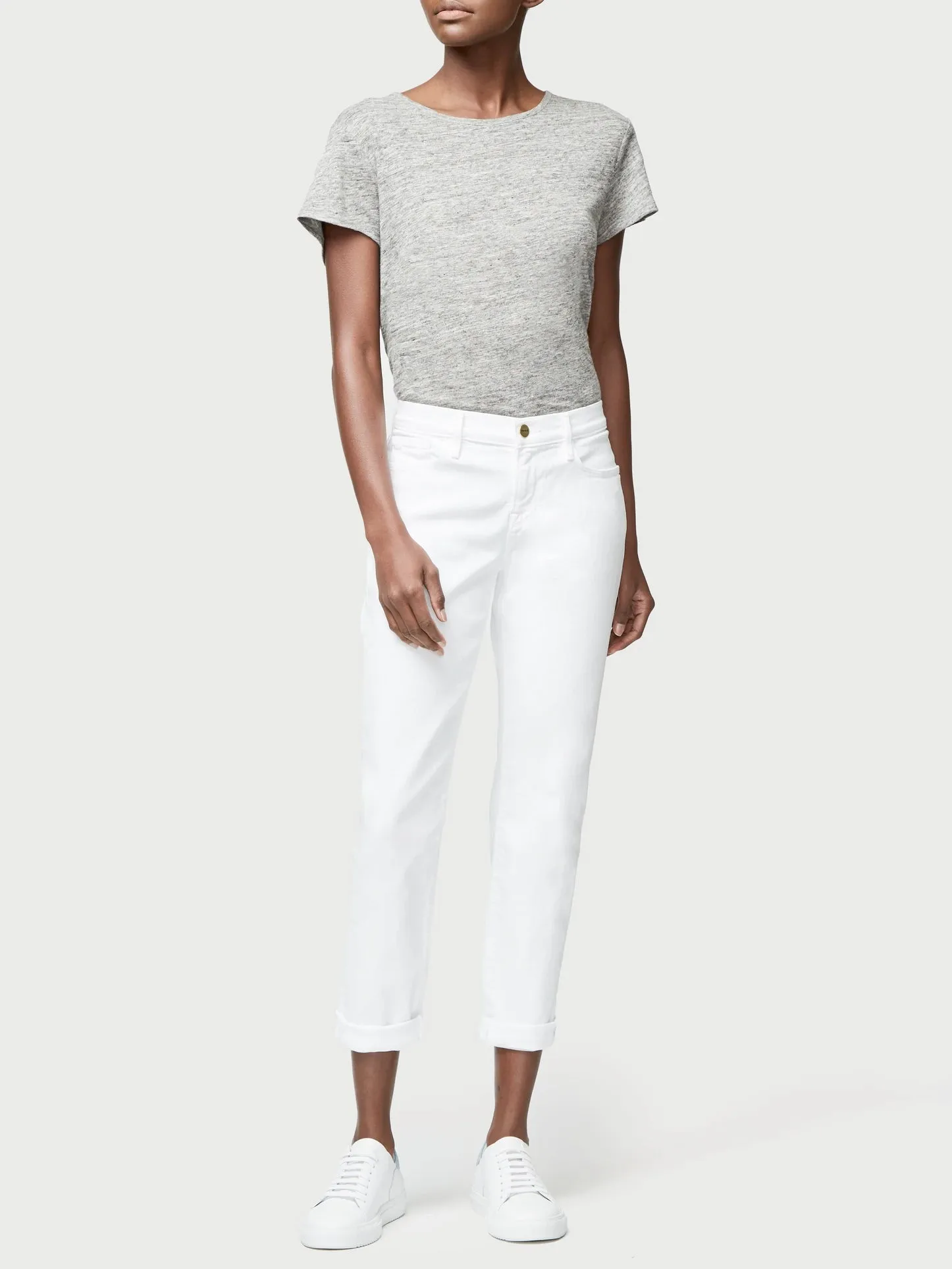 Frame - Le Garcon Boyfriend Jean in Blanc