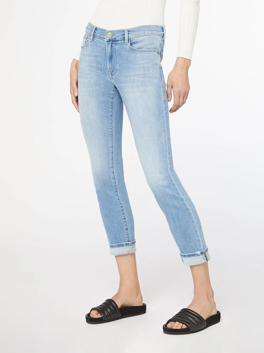 Frame - Le Garcon Mid-Rise Boyfriend Jean in Overturn