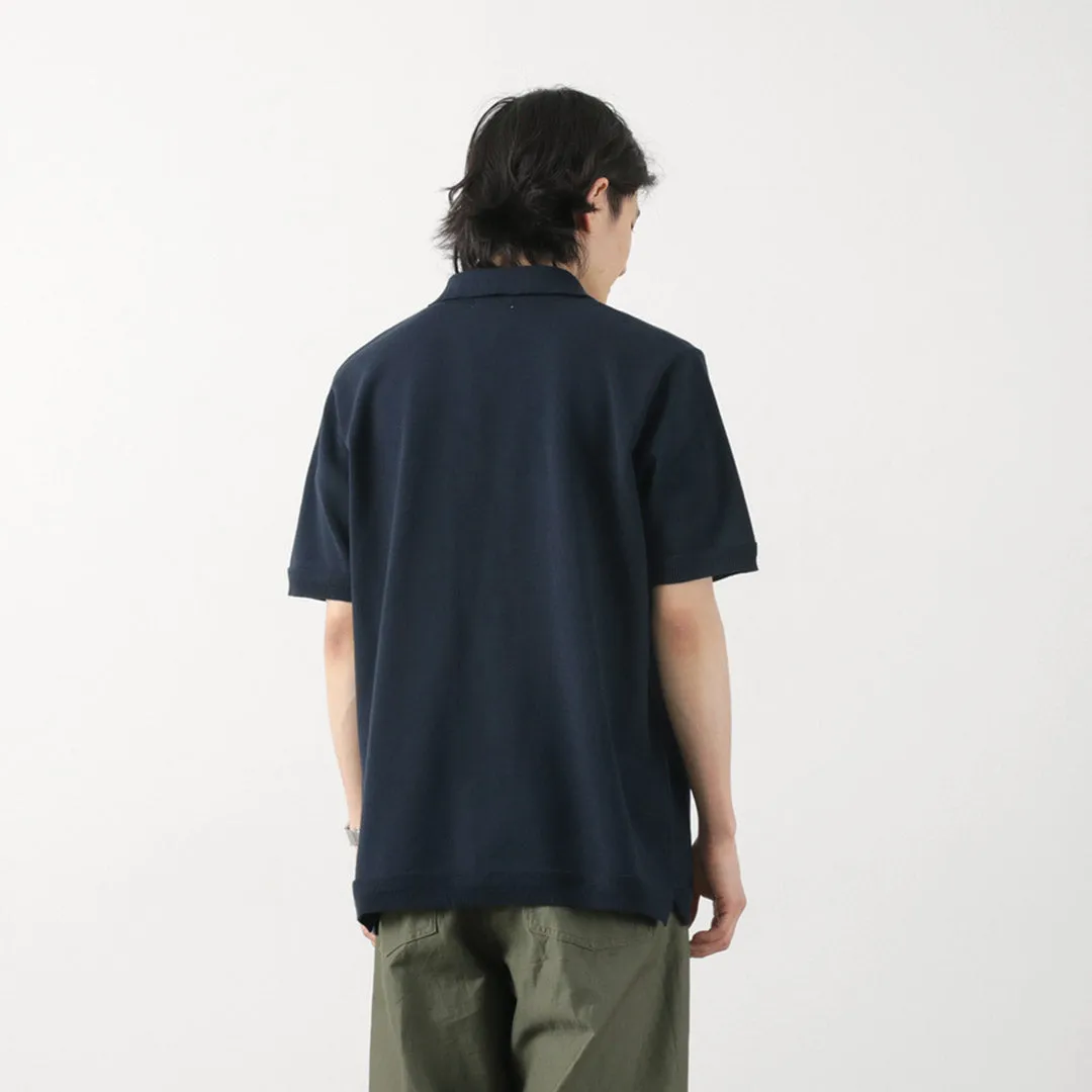 FUJITO / Knit Polo Easy Solid Collar