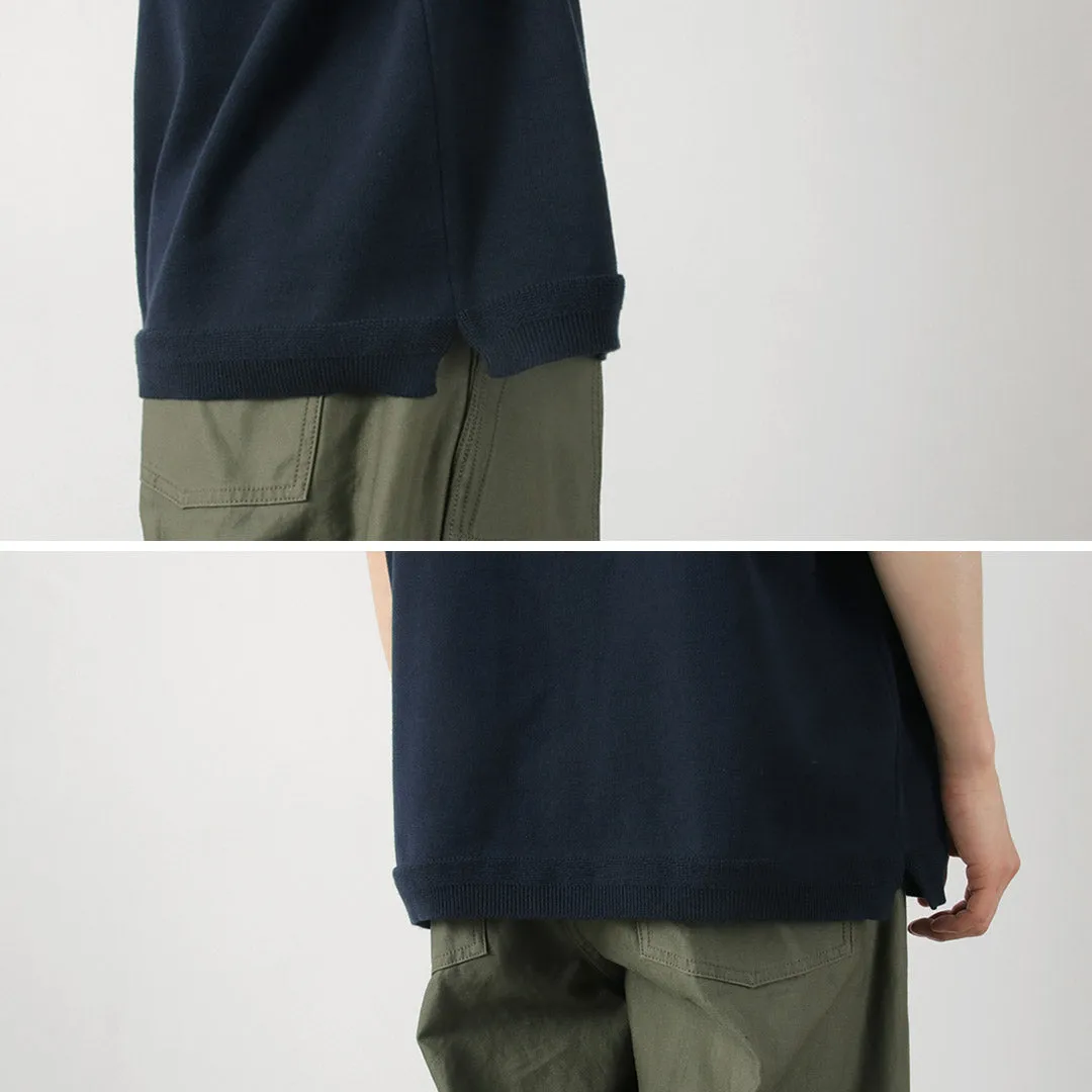 FUJITO / Knit Polo Easy Solid Collar