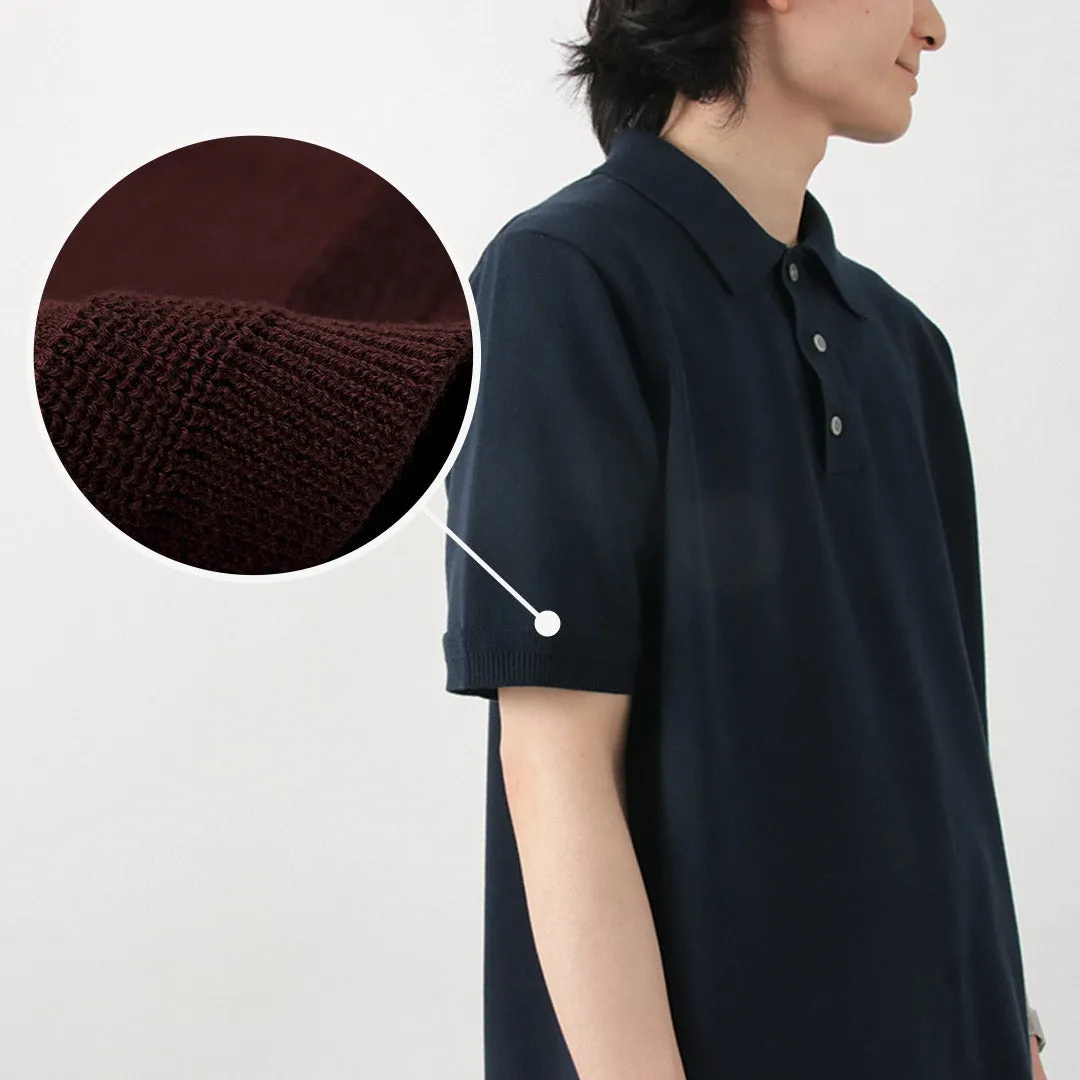 FUJITO / Knit Polo Easy Solid Collar