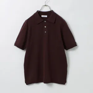 FUJITO / Knit Polo Easy Solid Collar