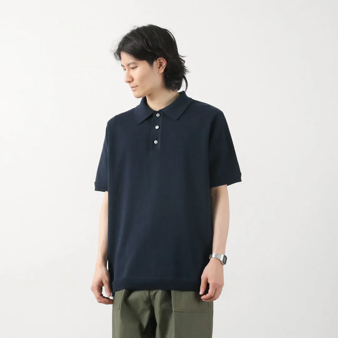 FUJITO / Knit Polo Easy Solid Collar