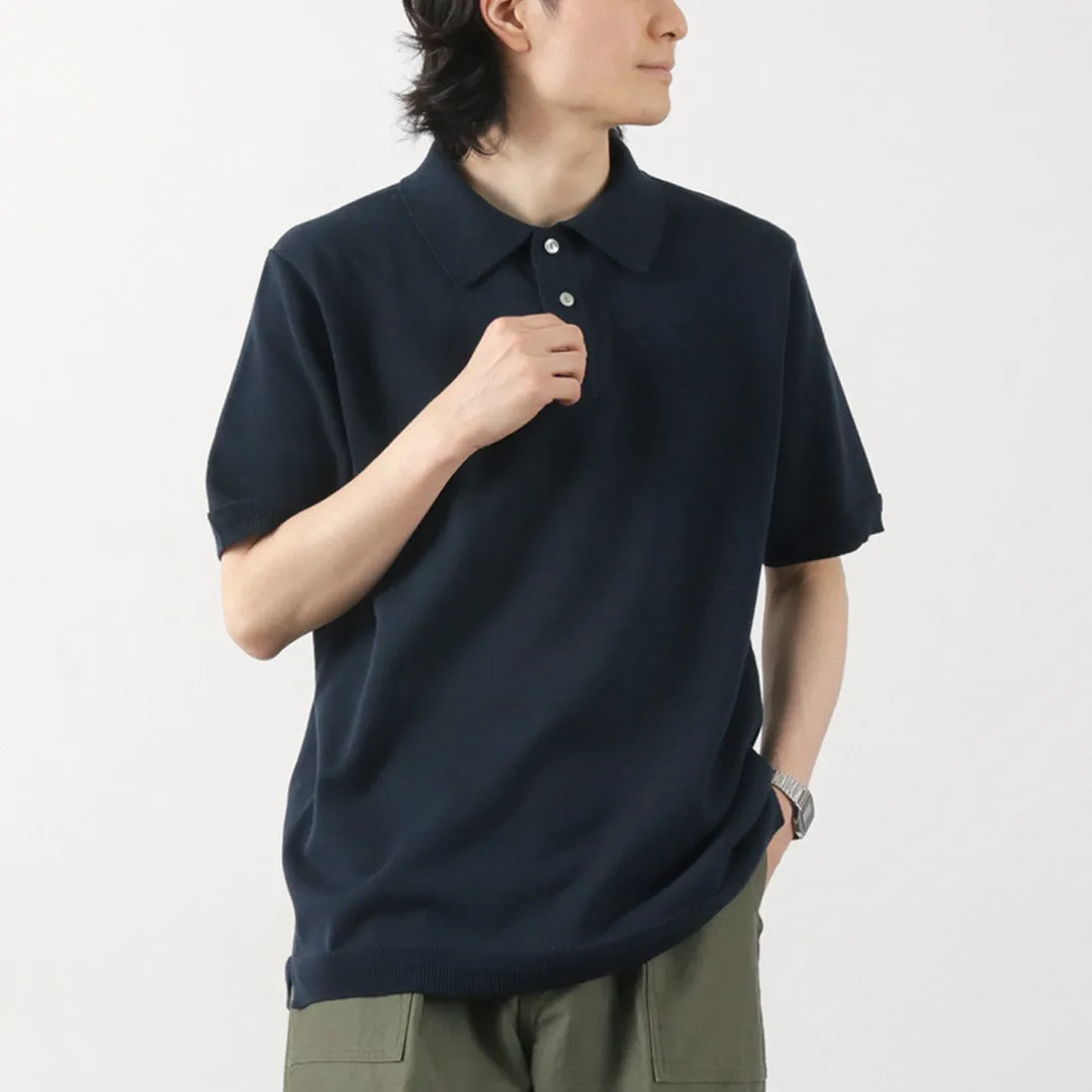 FUJITO / Knit Polo Easy Solid Collar