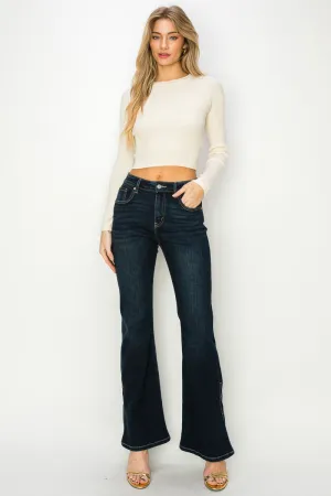 HIGH RISE FLARE JEANS