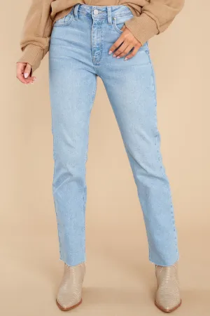 High Standards Light Wash Cropped Straight Jeans