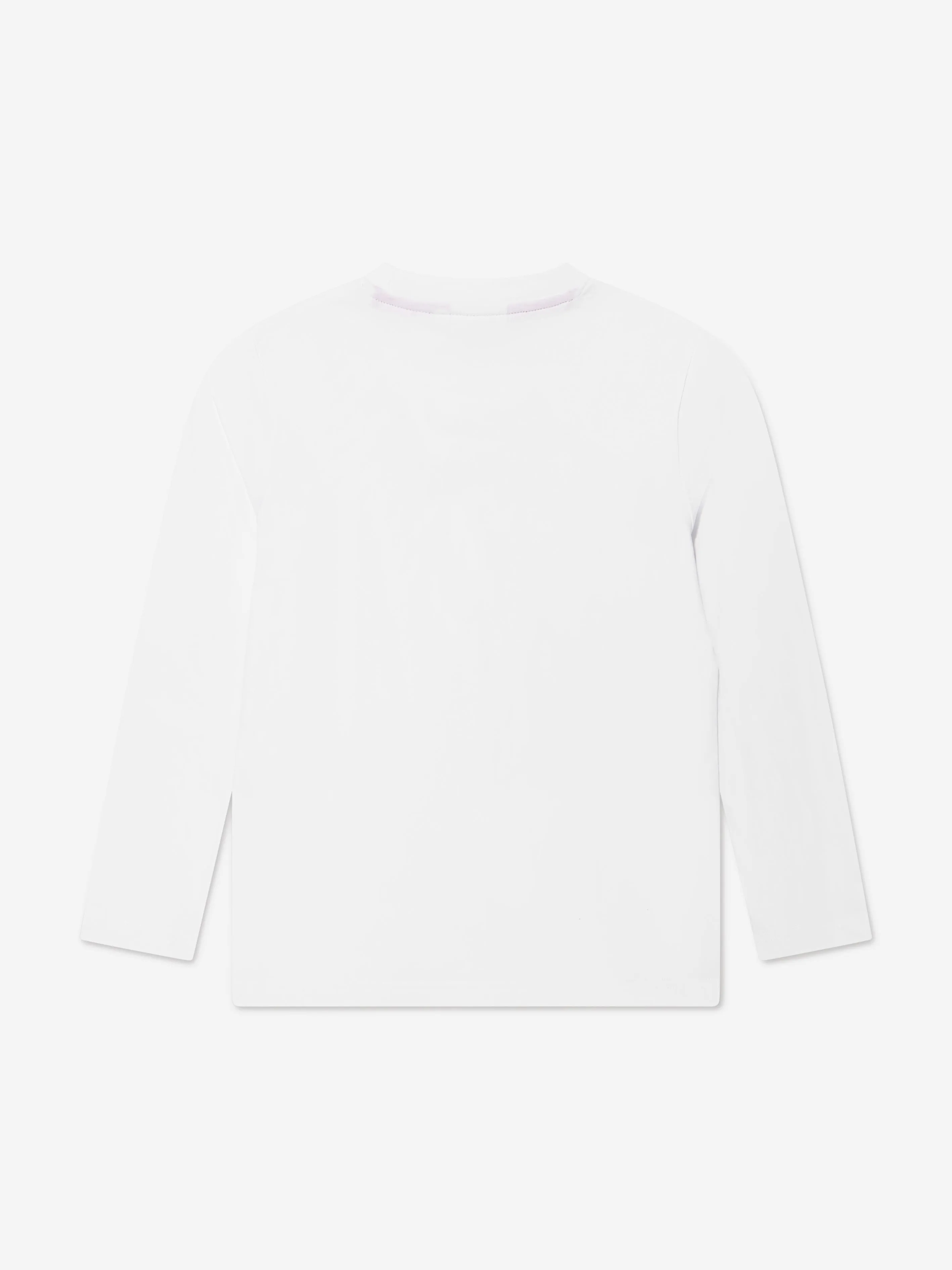 Hugo Boys Long Sleeve Logo T-Shirt in White