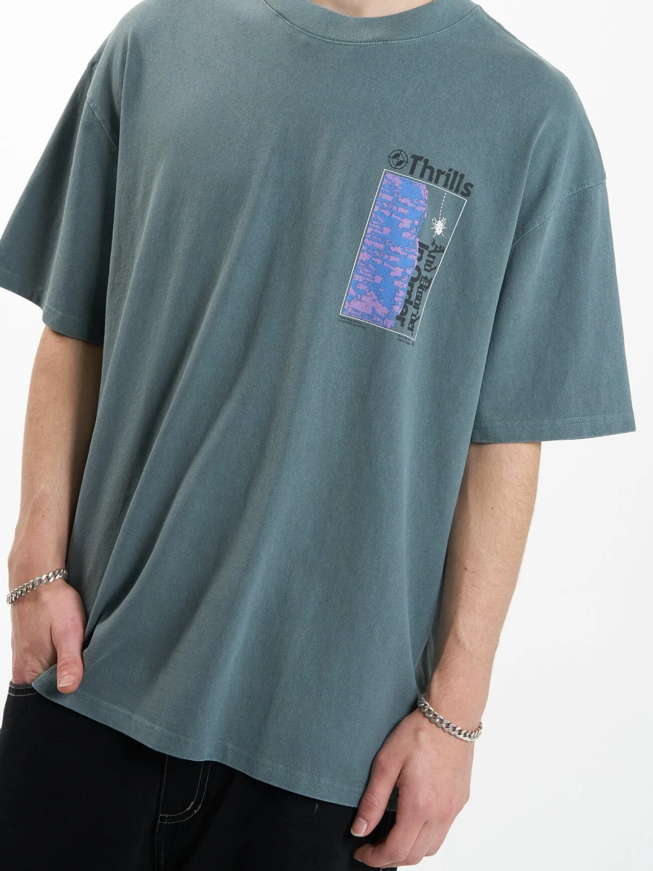 In Order Box Fit Oversize Tee - Stormy Sea