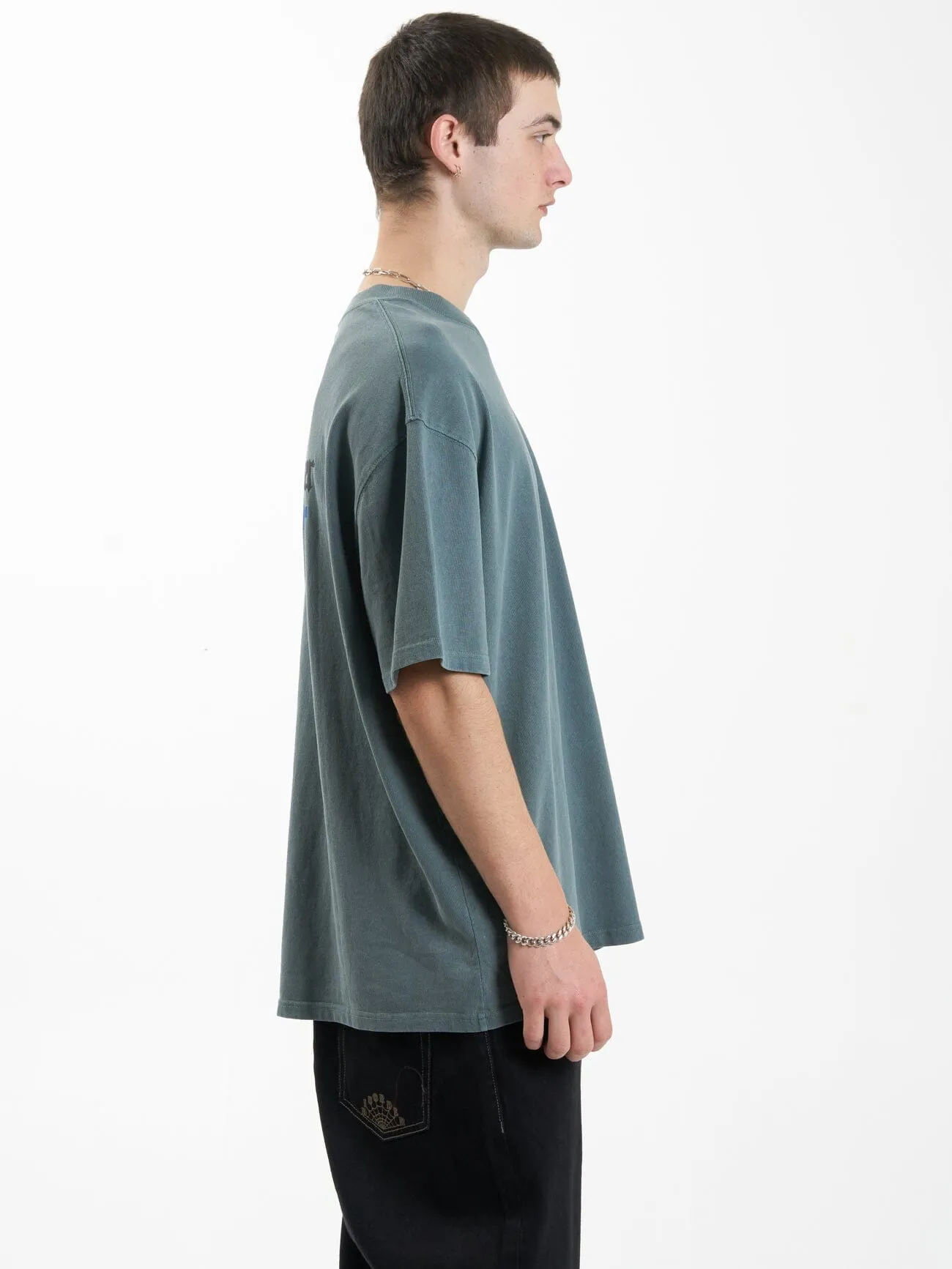 In Order Box Fit Oversize Tee - Stormy Sea