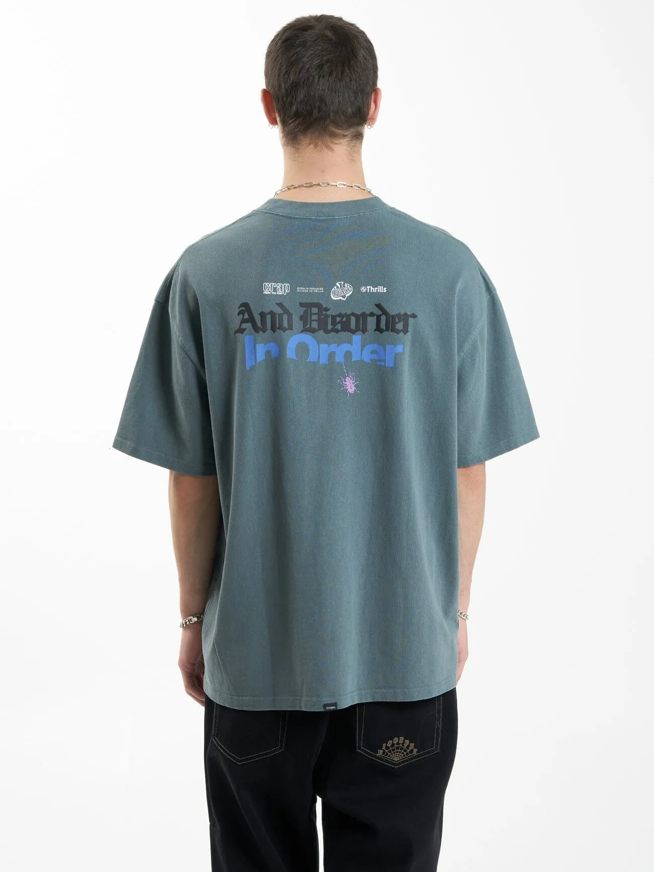 In Order Box Fit Oversize Tee - Stormy Sea