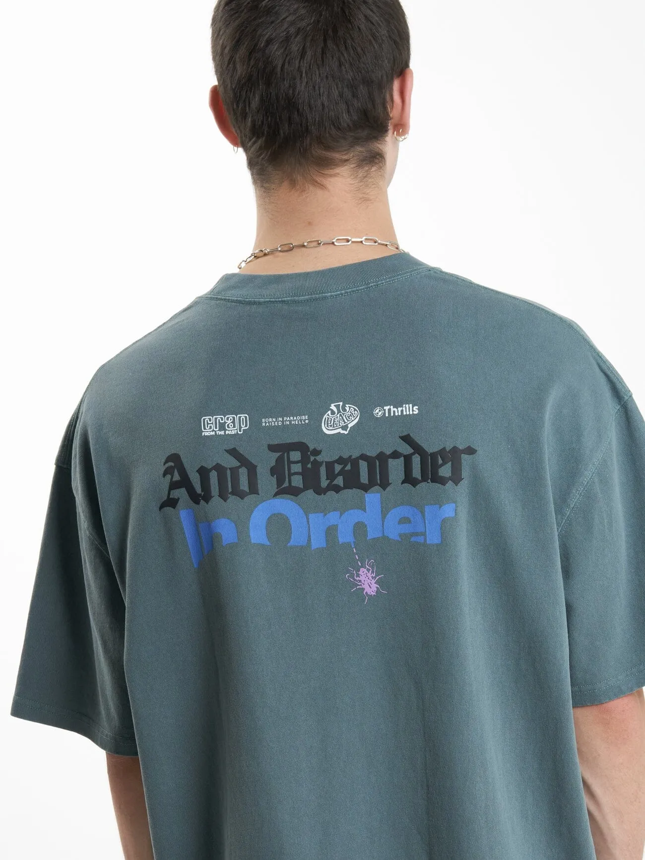 In Order Box Fit Oversize Tee - Stormy Sea