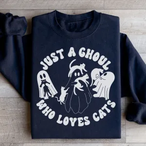 Just A Ghoul Who Loves Cats Sweatshirt