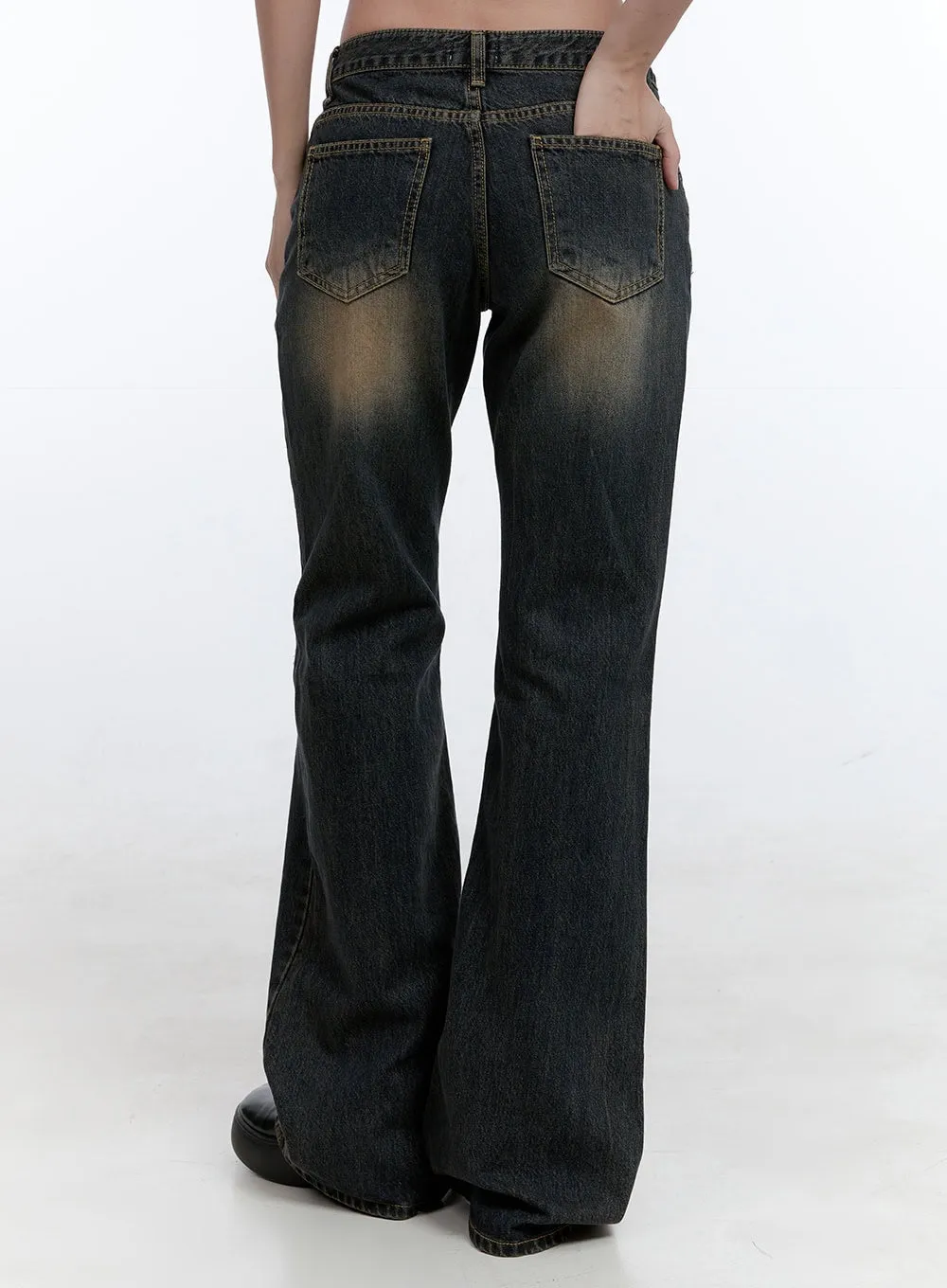 Kira Stitched Detail Bootcut Jeans CG414