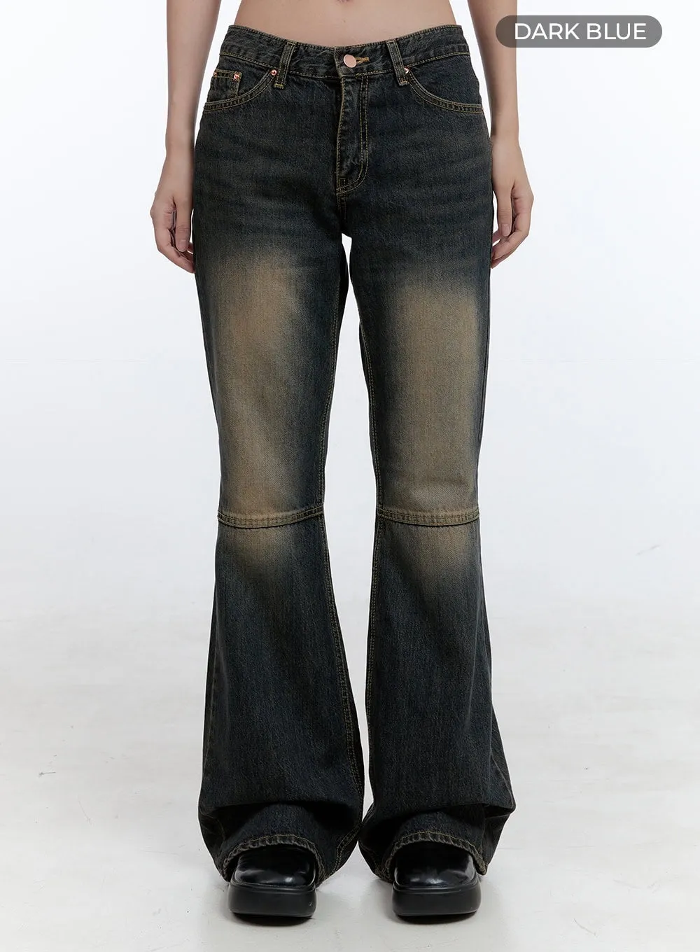 Kira Stitched Detail Bootcut Jeans CG414