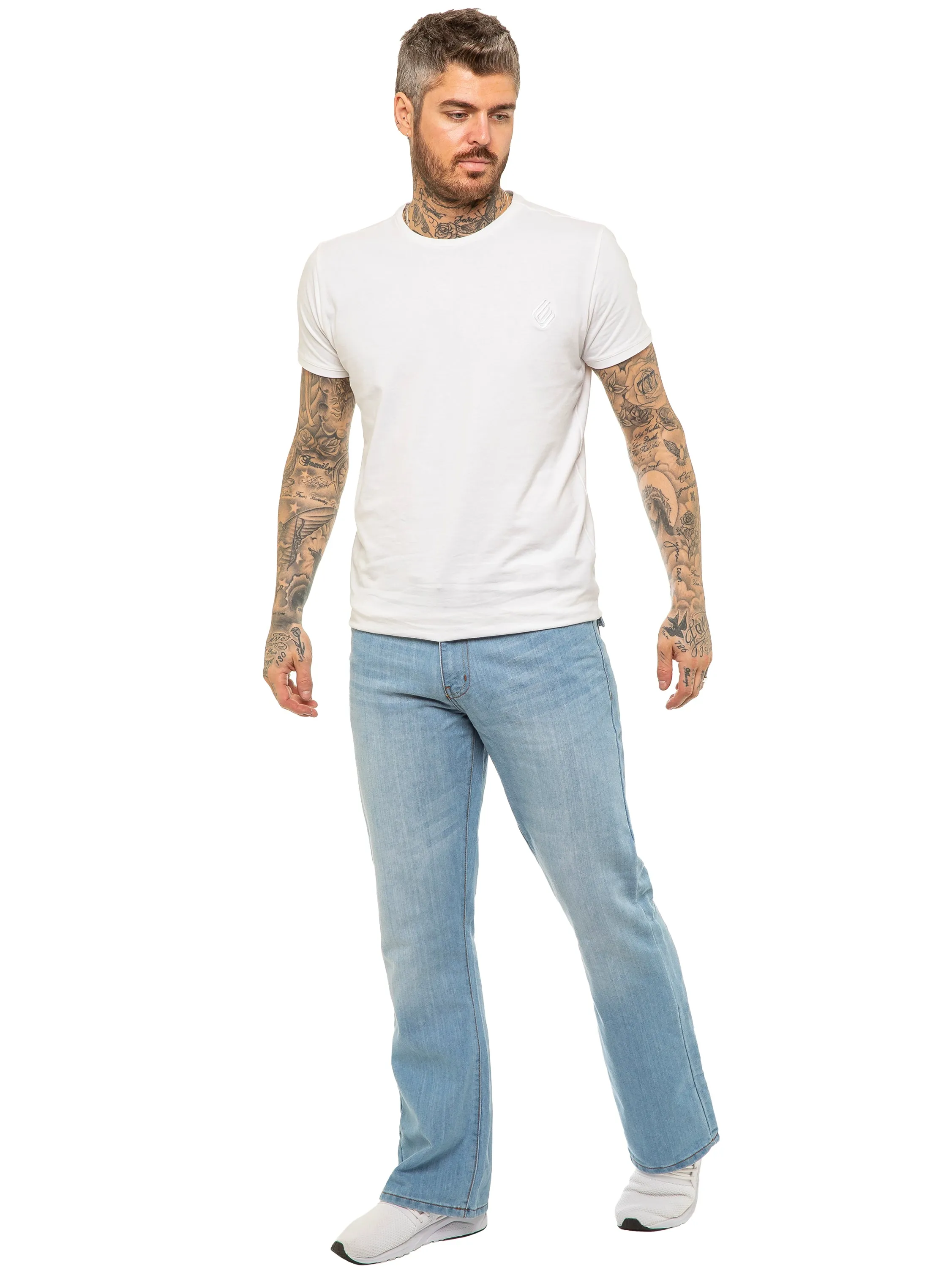 Kruze | Mens Bootcut Denim Jeans