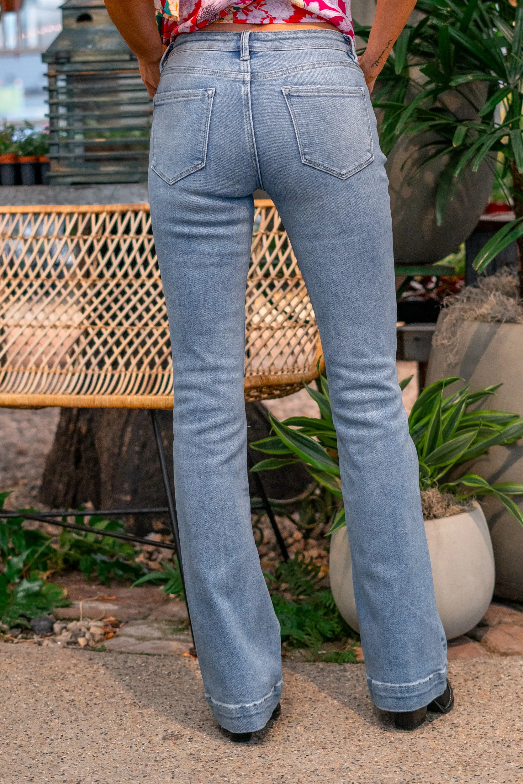 Legendary Mid Rise Boot Cut Jeans