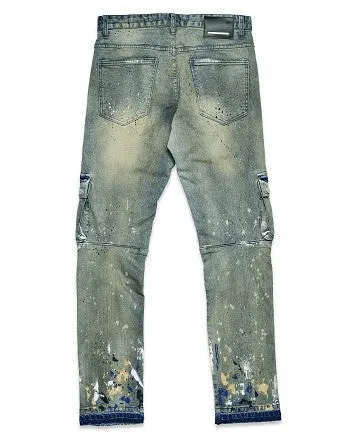 [LIMITED EDITION] First Row L.A. - Multi Cargo Slim Straight Denim Jeans