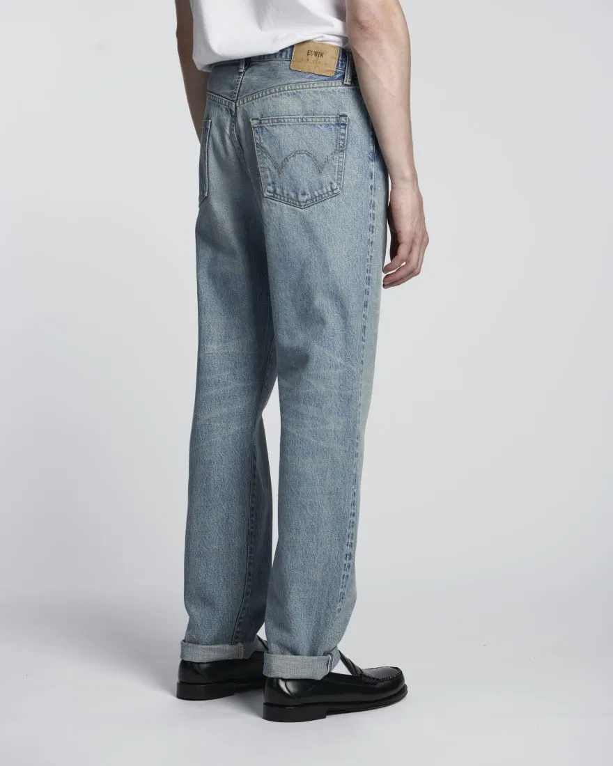 LOOSE STRAIGHT JEANS / EDWIN / BLUE LIGHT USED