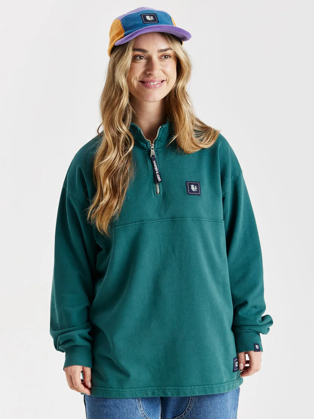 Lumi 1/4 Zip Sweater Dark Green