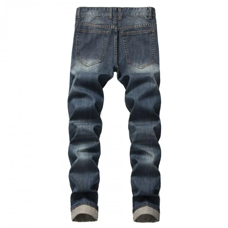 Men's Ripped Straight Fit Jeans 24376452L