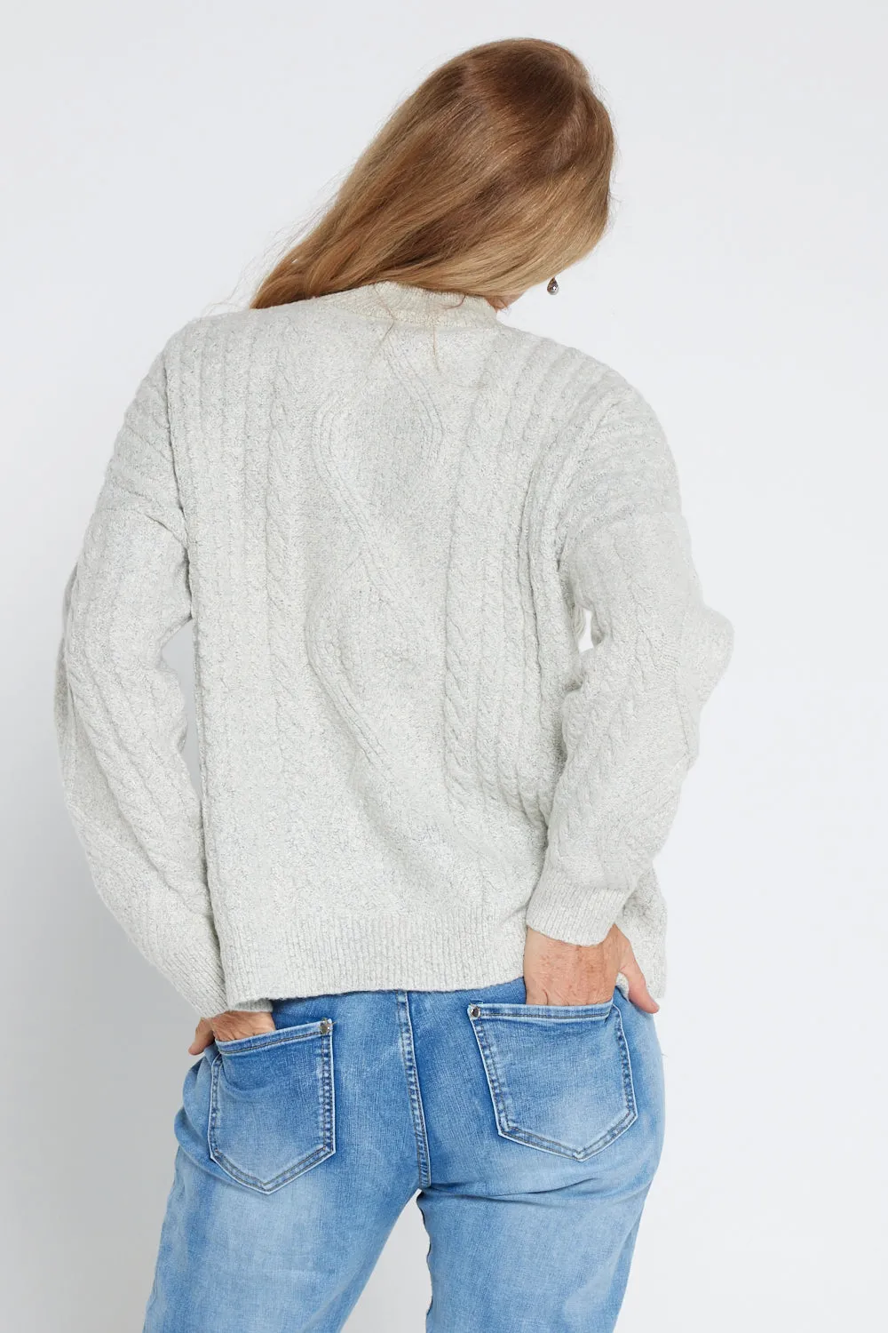 Miranda Cable Knit Jumper - Stone